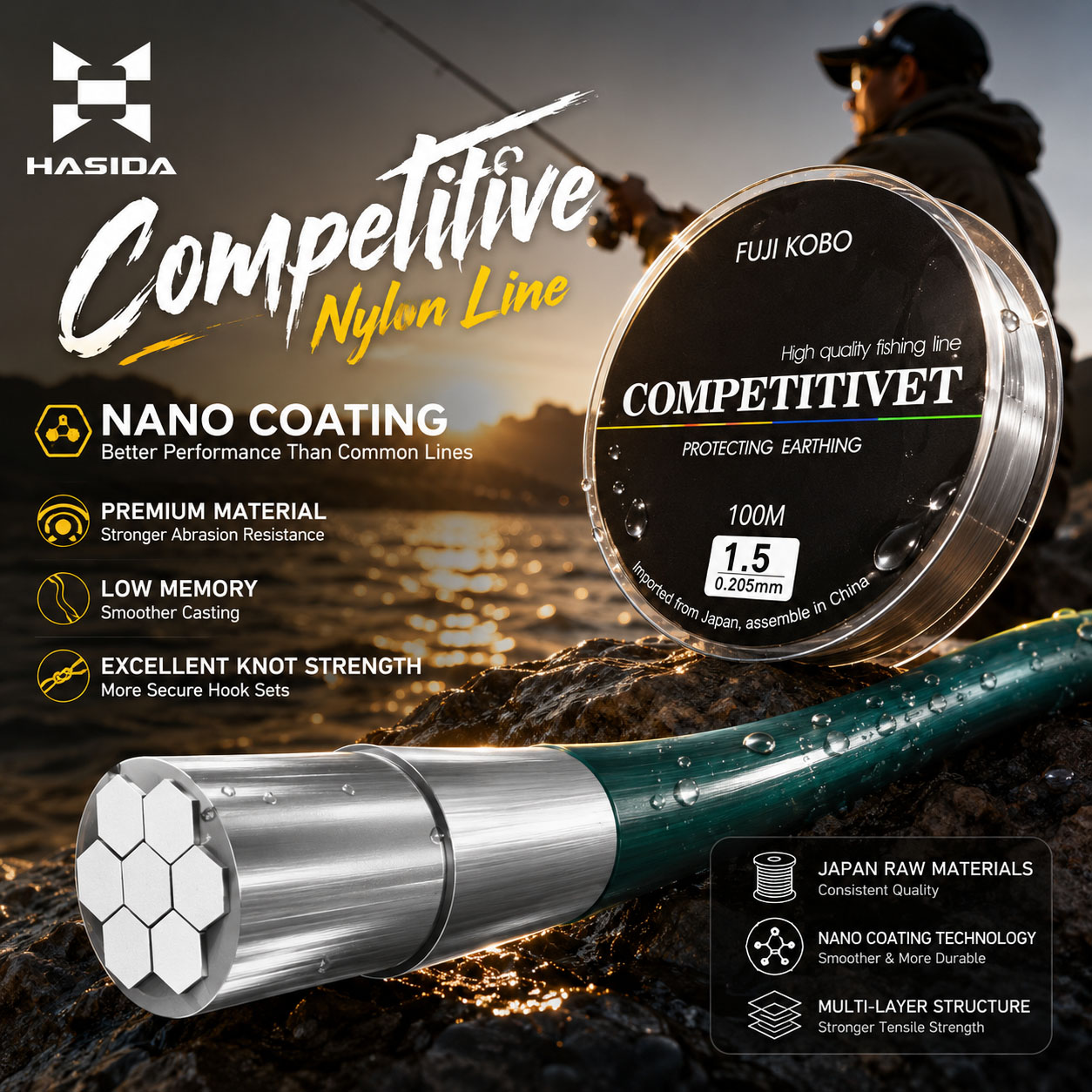 HASIDA FUJI KOBO Нейлон, импор – обзор и цена Copolymer Line
